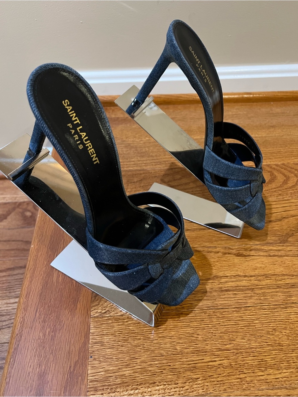 Saint Laurent Denim Jean Mule - Picture 3 of 5